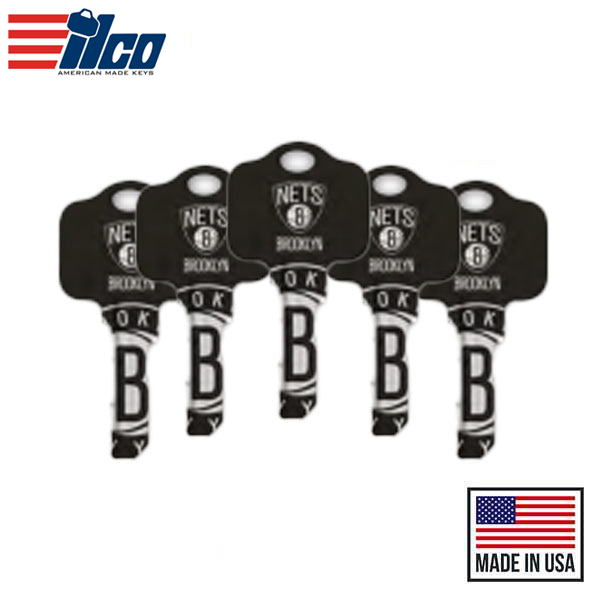 Ilco - NBA TeamKeys - Key Blank - Brooklyn Nets - SC1 (5 Pack)