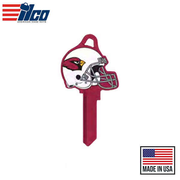 Ilco - NFL TeamKeys - Helmet Edition - Key Blank - Arizona Cardinals - KW1 (5 Pack)