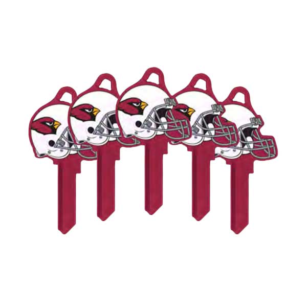 Ilco - NFL TeamKeys - Helmet Edition - Key Blank - Arizona Cardinals - KW1 (5 Pack)