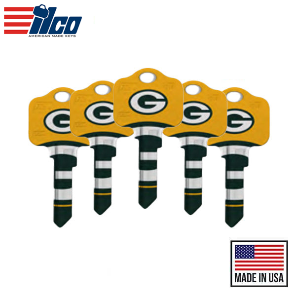 Ilco - NFL TeamKeys - Key Blank - Green Bay Packers - SC1 (5 Pack)
