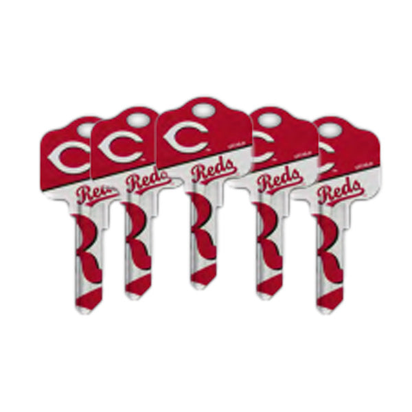 Ilco - MLB TeamKeys - Key Blank - Cincinnati Reds - SC1 (5 Pack)