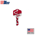 Ilco - MLB TeamKeys - Key Blank - Cincinnati Reds - SC1 (5 Pack)