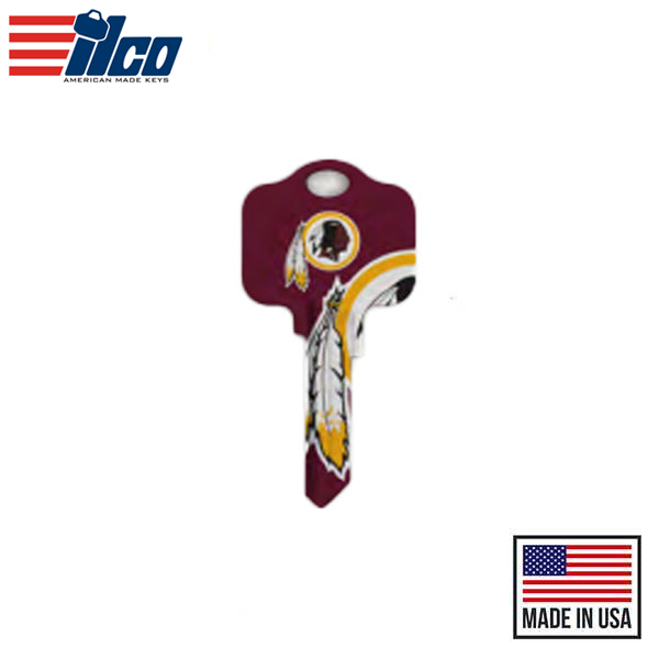 Ilco - NFL TeamKeys - Key Blank - Washington RedSkins - SC1 (5 Pack)