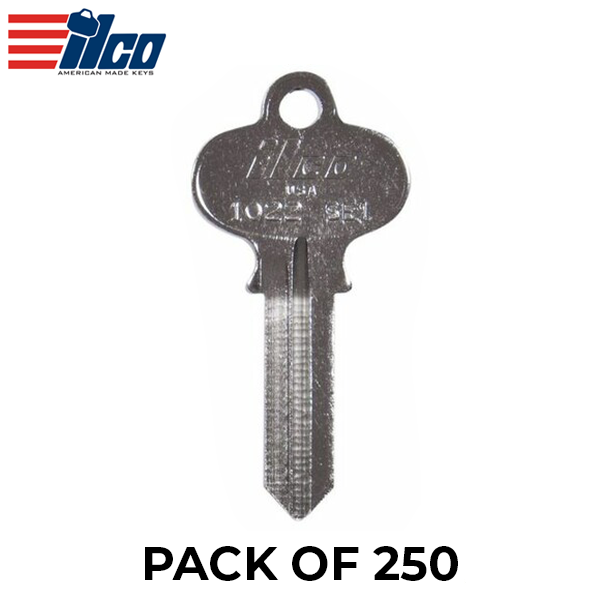 Ilco - ???1022-SE1 SEGAL Key Blank - Nickle (Pack Of 250)