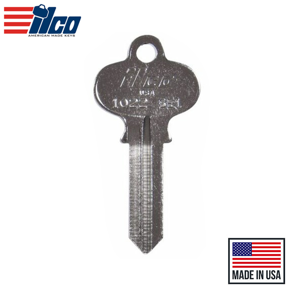 Ilco - ???1022-SE1 SEGAL Key Blank - Nickle (Pack Of 250)