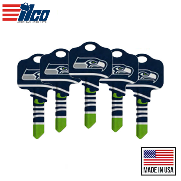 Ilco - NFL TeamKeys - Key Blank - Seattle Seahawks - SC1 (5 Pack)
