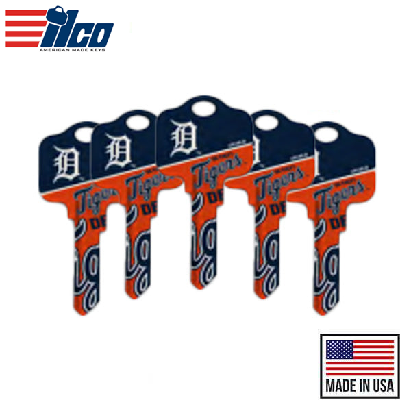 Ilco - MLB TeamKeys - Key Blank - Detroit Tigers - KW1 (5 Pack)