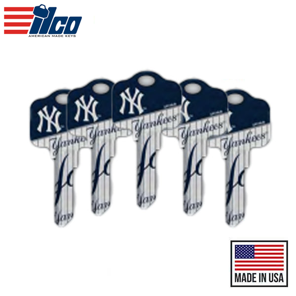 Ilco - MLB TeamKeys - Key Blank - New York Yankees - KW1 (5 Pack)