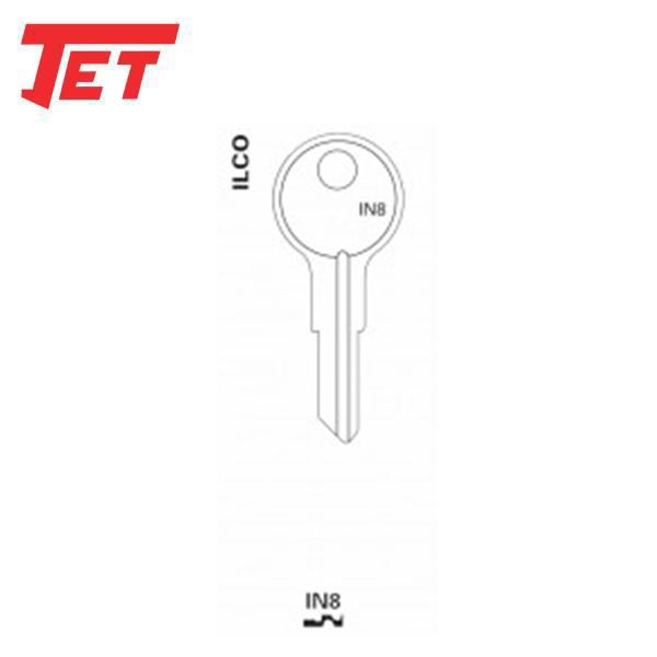 JET - IN8 - ILCO - 5-Pin Cabinet Key