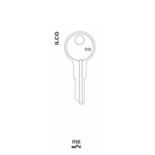 JET - IN8 - ILCO - 5-Pin Cabinet Key