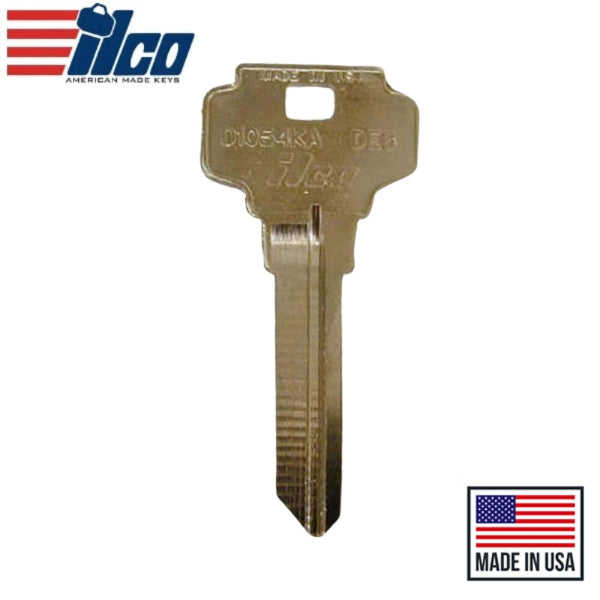 Ilco - NB-DE6 Key Blank - Neuter Bow Brass Finish