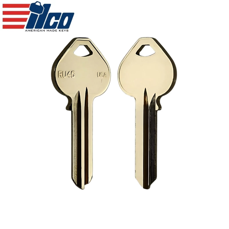 Ilco - NB-RU45 Key Blank - Neuter Bow - Brass Finish