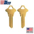 Ilco - NB-SC8 Key Blank - Neuter Bow Brass Finish