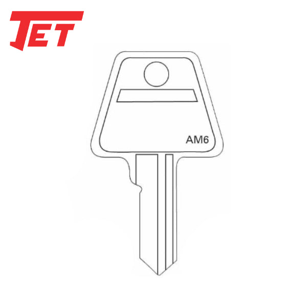 JET - American Padlock Key Blank 5 pin (AM6)
