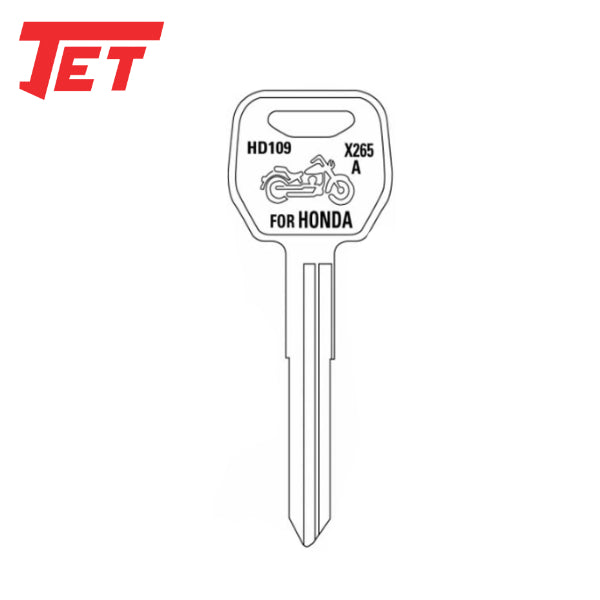 JET - Honda HD109A (CBR954RR / CBR1000RR) Motorcycle Key Blanks