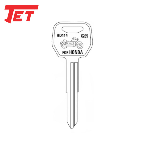 JET - Honda HD109A (CBR954RR / CBR1000RR) Motorcycle Key Blanks