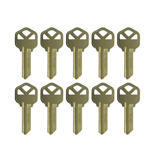 100 x KW1 Keys - Brass Finish Kwikset Key Blanks (Pack of 100)