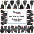 Remote Keys STARTER Pack / Chrysler - Dodge - Jeep / Flip Keys, Remote Head Keys (AFTERMARKET)