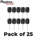 25 x 2011-2020 Ford / H94-PT / Side Mill Transponder Keys / Chip 4D63 80 Bit / 164-R8062 (AFTERMARKET) (Bundle of 25)