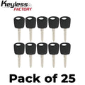 25 x Ford Lincoln Mercury Mazda H72 Transponder Key (4C) (AFTERMARKET) (Bundle of 25)