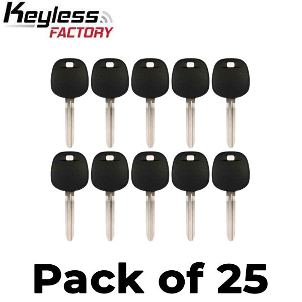 25 x Toyota TOY43 Transponder Key (4C Chip) (AFTERMARKET) (Bundle of 25)