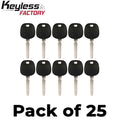25 x Toyota TOY43 Transponder Key (4C Chip) (AFTERMARKET) (Bundle of 25)