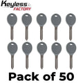 50 x 2004-2019 Chrysler / Dodge / Jeep Transponder Key / Y164 (Chip 46) (AFTERMARKET) (Bundle of 50)