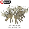 50 x Premium Pre-Cut Schlage Keys - SC1 - (Pack of 50)