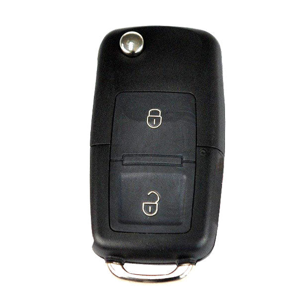 KEYDIY - VW Style - 2-Button Flip Key Blank - Black  (KD-B01-2)