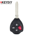 KEYDIY - Toyota Style - 4-Button Remote Head Key Blank  (KD-B05-4)