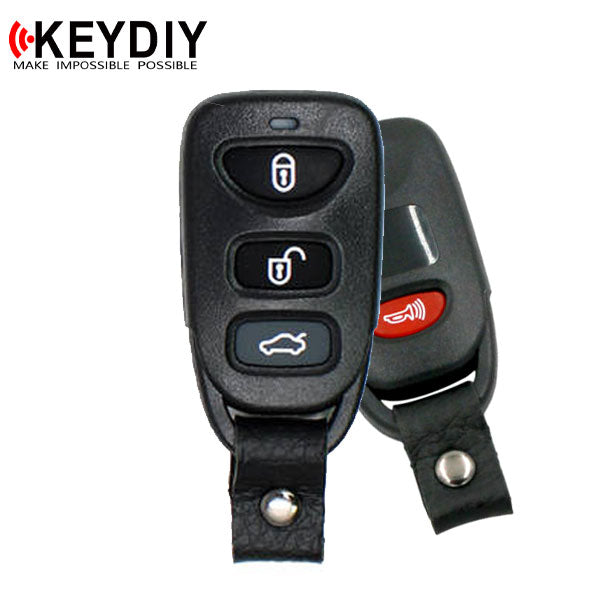 KEYDIY - Hyundai / Kia Style - 4-Button Universal Keyless Entry Remote - Black  (KD-B09-3-1)