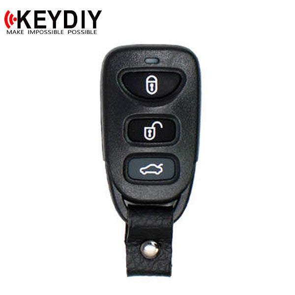 KEYDIY - Hyundai / Kia Style - 3-Button Keyless Entry Remote Blank - Black  (KD-B09-3)