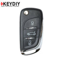 KEYDIY - Generic Style - 3-Button Flip Key Blank - Black  (KD-B11DS)