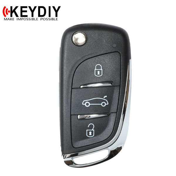 KEYDIY - Generic Style - 3-Button Flip Key Blank - Black  (KD-B11DS)