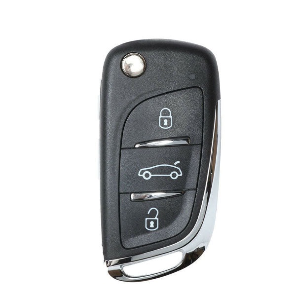 KEYDIY - Generic Style - 3-Button Flip Key Blank - Black  (KD-B11DS)
