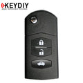 KEYDIY - Mazda Style - 3-Button Flip Key Blank  (KD-B14-3)