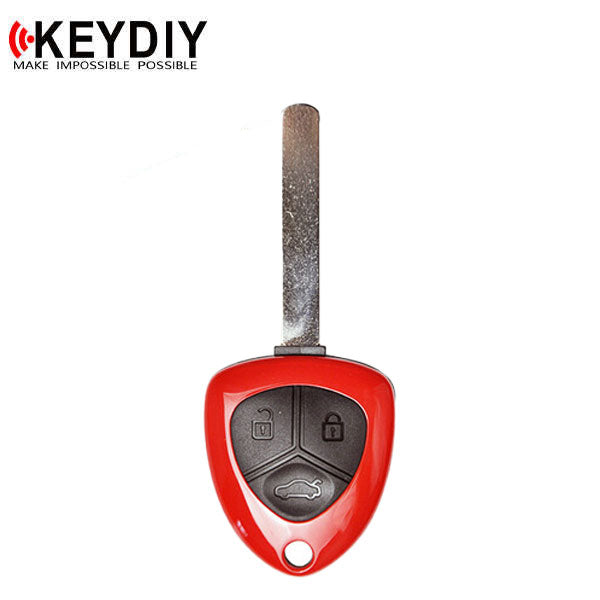 KEYDIY - Ferrari Style - 3-Button Remote Head Key Blank (With Blade)