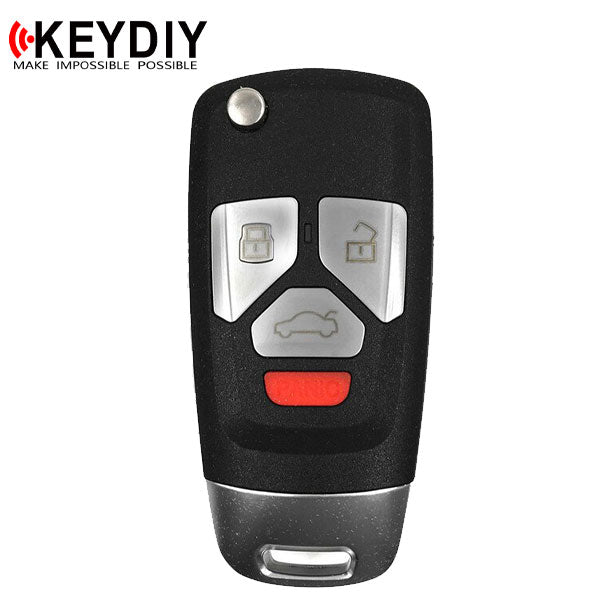 KEYDIY - Audi Style - 4-Button Flip Key Blank (KD-B27-4)