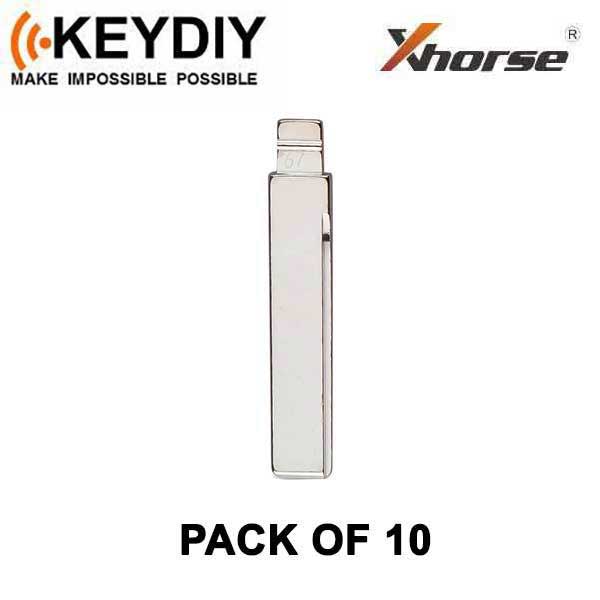KEYDIY - HU92 - Flip Key Blade - #67 - For Xhorse / Keydiy Universal Remote Flip Keys - Pack of 10