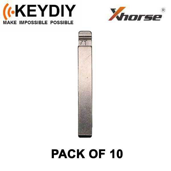 KEYDIY - HU100 - Flip Key Blade - #71 - For Xhorse / Keydiy Universal Remote Flip Keys - Pack of 10