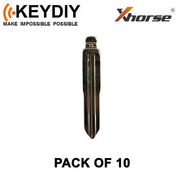 KEYDIY - HY14 - Flip Key Blade - #15 - For Xhorse / Keydiy Universal Remote Flip Keys - Pack of 10