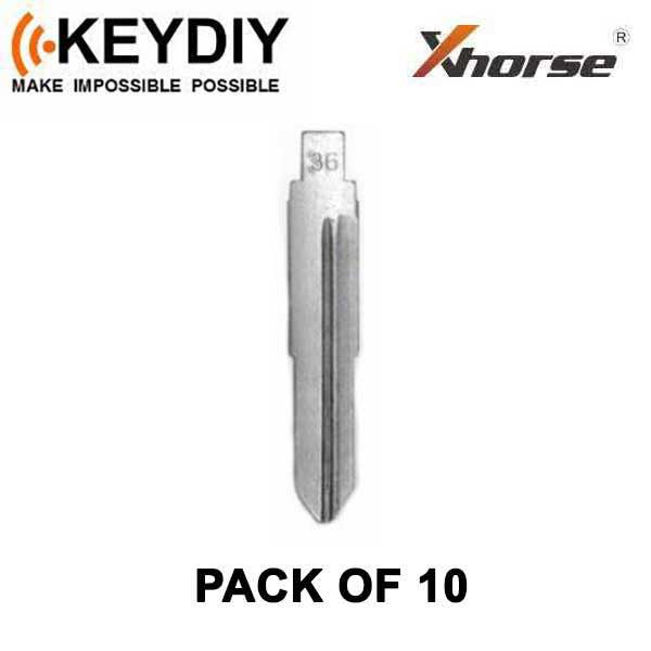 KEYDIY - HY16 - Flip Key Blade - #36 - For Xhorse / Keydiy Universal Remote Flip Keys - Pack of 10