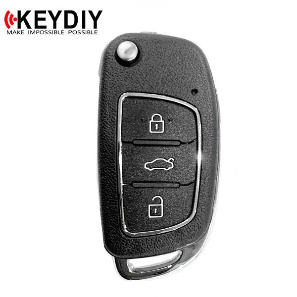 KEYDIY - Hyundai Style - 3-Button Flip Key Blank - Black (KD-B16)
