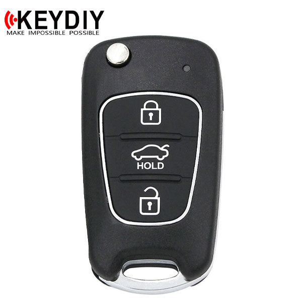KEYDIY - Hyundai / Kia Style - 3-Button Flip Key Blank w/ Integrated Chip (KD-NB04 )