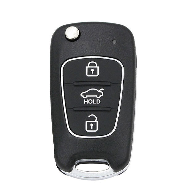 KEYDIY - Hyundai / Kia Style - 3-Button Flip Key Blank w/ Integrated Chip (KD-NB04 )