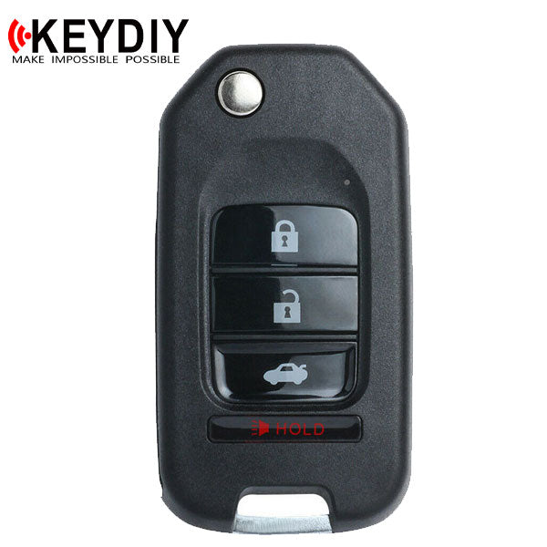 KEYDIY - Honda Style - 4-Button Flip Key Blank w/ Integrated Chip (KD-NB10-3+1)