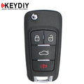 KEYDIY - GM Style - 4-Button Flip Key Blank w/ Integrated Chip (KD-NB18)