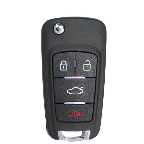 KEYDIY - GM Style - 4-Button Flip Key Blank w/ Integrated Chip (KD-NB18)