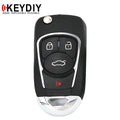 KEYDIY - Buick Style - 4-Button Flip Key Blank w/ Integrated Chip (KD-NB22-3+1)