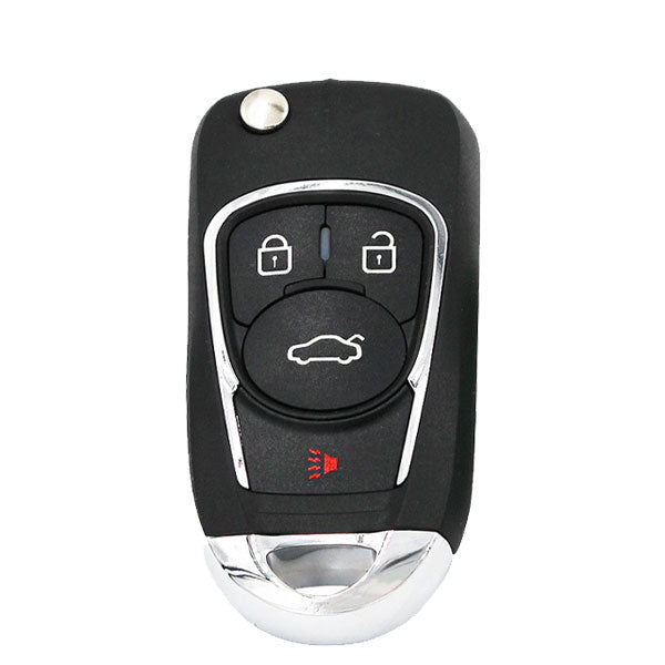 KEYDIY - Buick Style - 4-Button Flip Key Blank w/ Integrated Chip (KD-NB22-3+1)